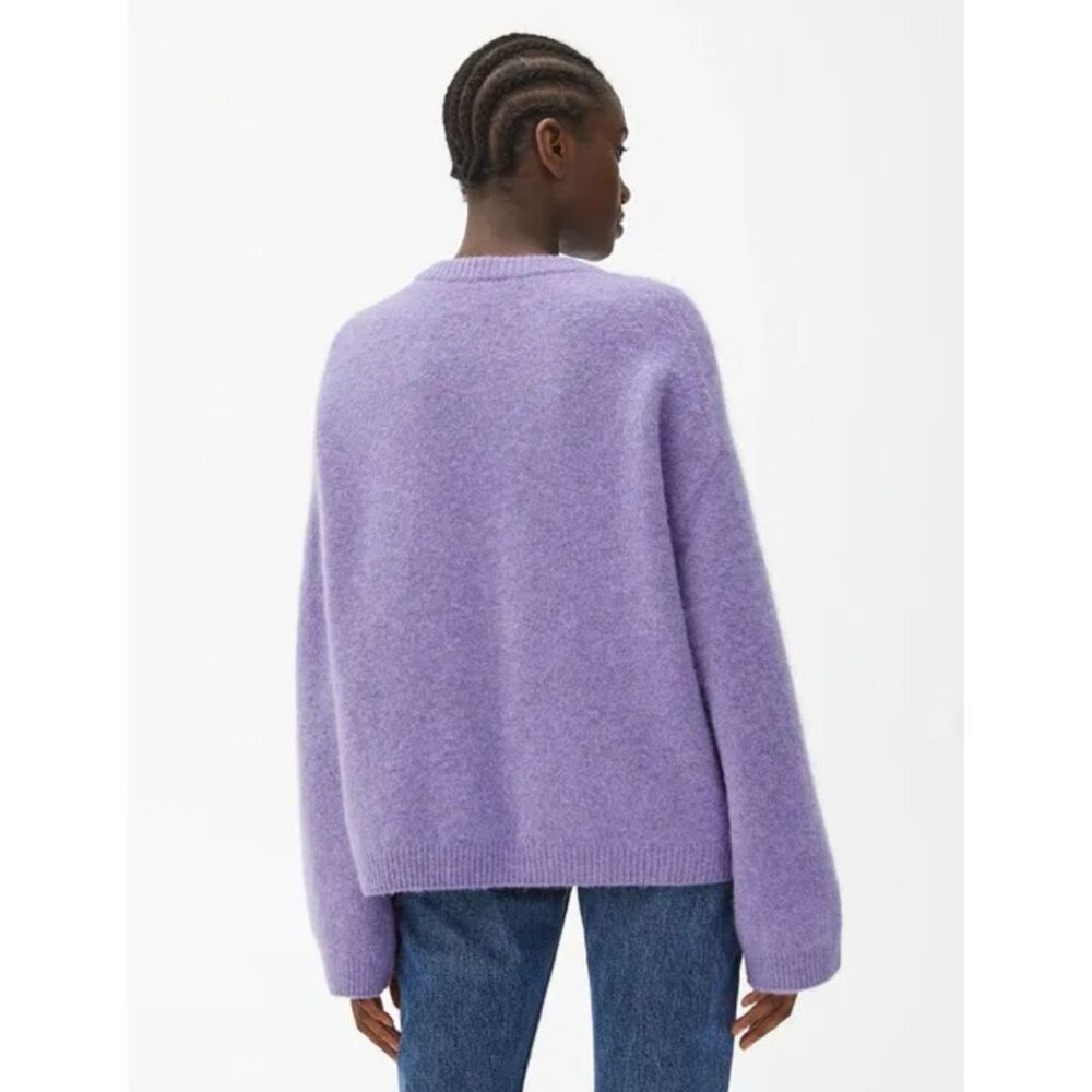 ARKET Bell-Sleeve Alpaca Jumper Purple Size Medium - Picture 2 of 7
